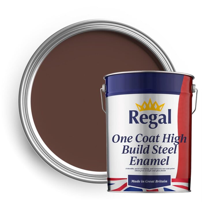One Coat High Build Steel Enamel Paint 20l Chocolate Brown