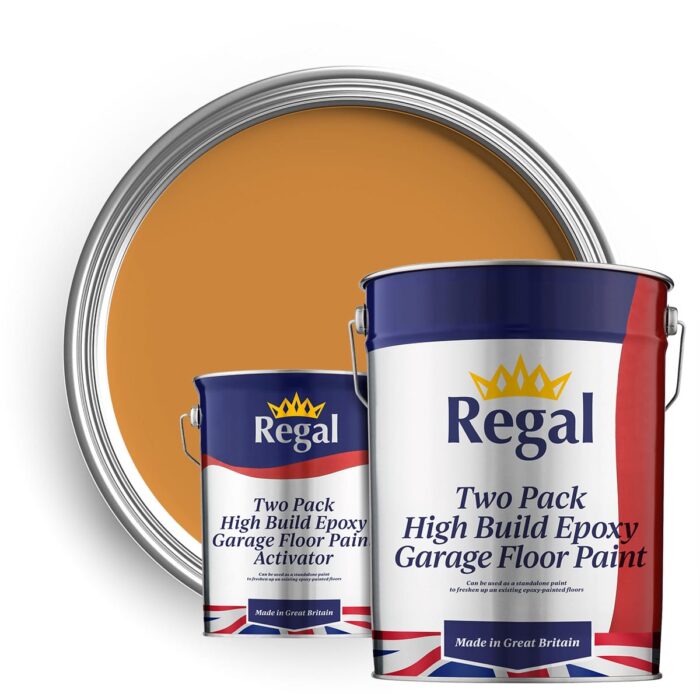 Two-Pack High Build Epoxy Garage Floor Paint 5l Caterpillar Yellow