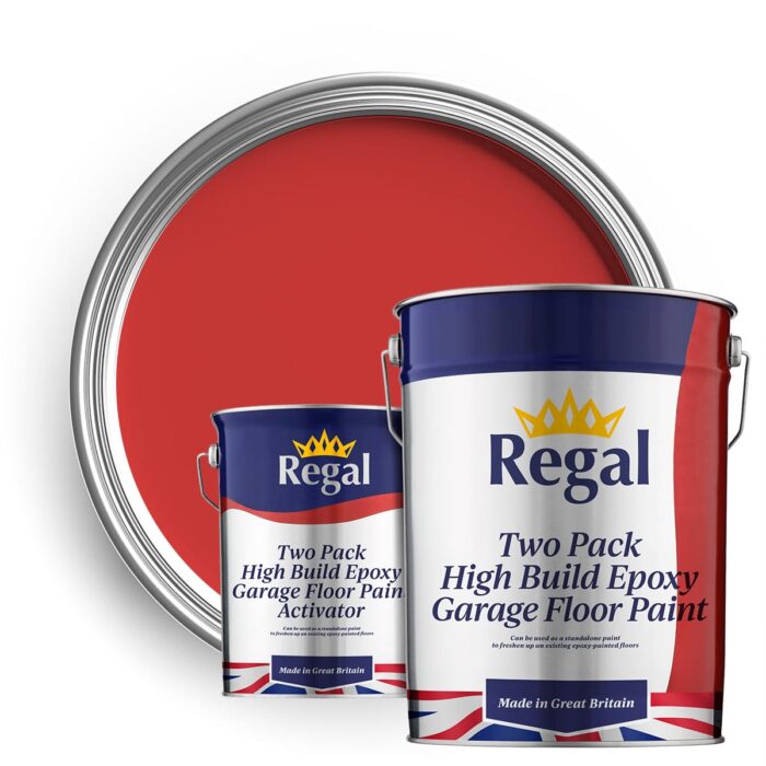 Two-Pack High Build Epoxy Garage Floor Paint 20l Post Office Red