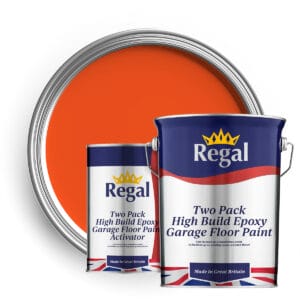 Two-Pack High Build Epoxy Garage Floor Paint 5l Bright Orange