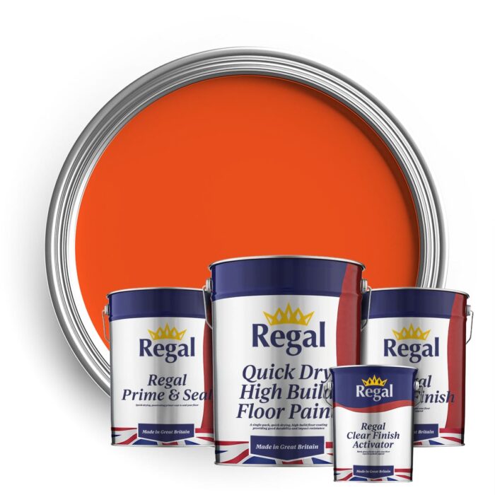 Single Pack Floor Paint Bundle 20L Bright Orange