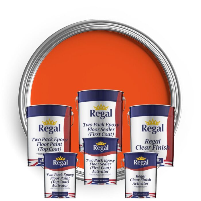 Two Pack Floor Paint Bundle 20l Bright Orange Bundle