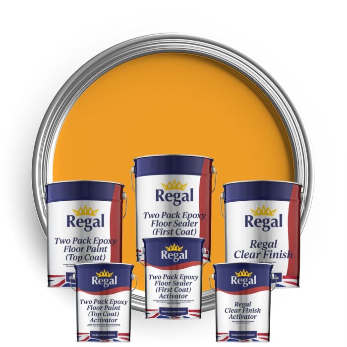 Two Pack Floor Paint Bundle 20l JCB Yellow