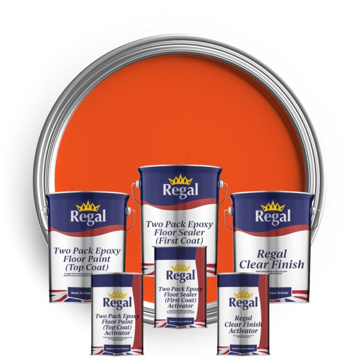 Two Pack Epoxy Floor Paint Bundle 5l Bright Orange
