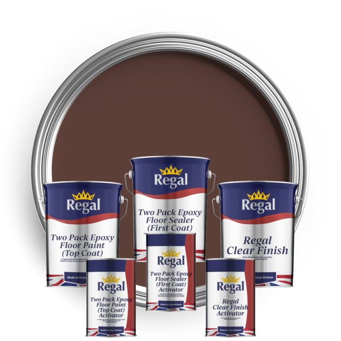 Two Pack Epoxy Floor Paint Bundle 5l Chocolate Brown Bundle