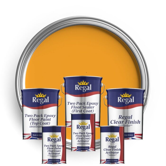 Two Pack Epoxy Floor Paint Bundle 5l JCB Yellow