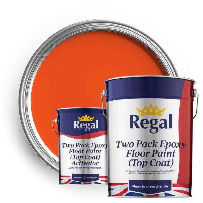 Two Pack Epoxy Floor Paint (Top Coat) 20l Bright Orange