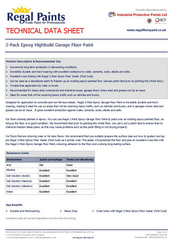 2-Pack Epoxy High Build Garage Floor Paint