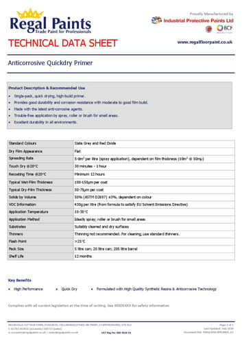 Anticorrosive Quick Dry Primer