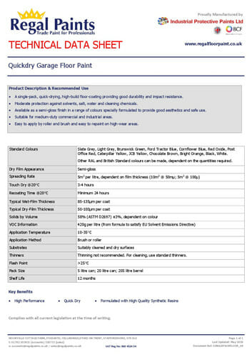 Quick Dry Garage Floor Paint