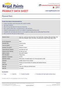 Plywood Paint Data Sheet