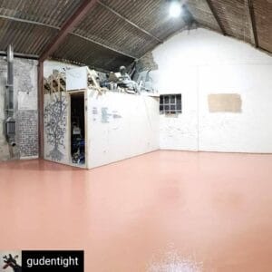 2 pack epoxy floor primer application completed