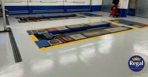 Crewe Honda Epoxy Garage Floor Paint Project
