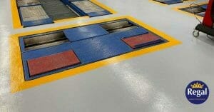 Crewe Honda Epoxy Garage Floor Paint Project