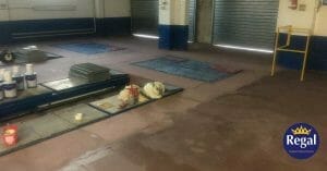 Crewe Honda Epoxy Garage Floor Paint Project Preparation