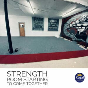 painted strength room