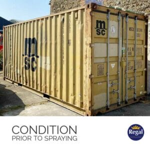 SHIPPING CONTAINER REFURBISHMENT BEFORE PAINTING