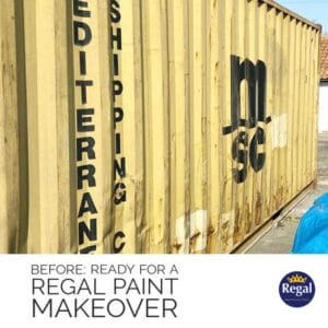 SHIPPING CONTAINER REFURBISHMENT SIDE VIEW BEFORE PAINTING