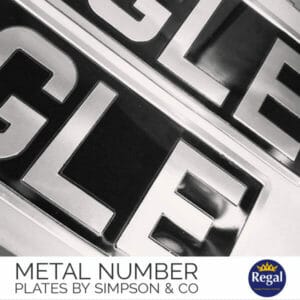 metal number plates