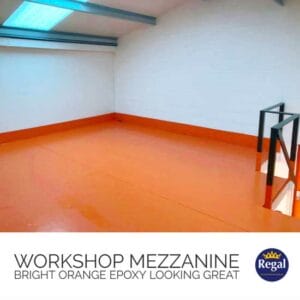 mezzanine floor paint in orange