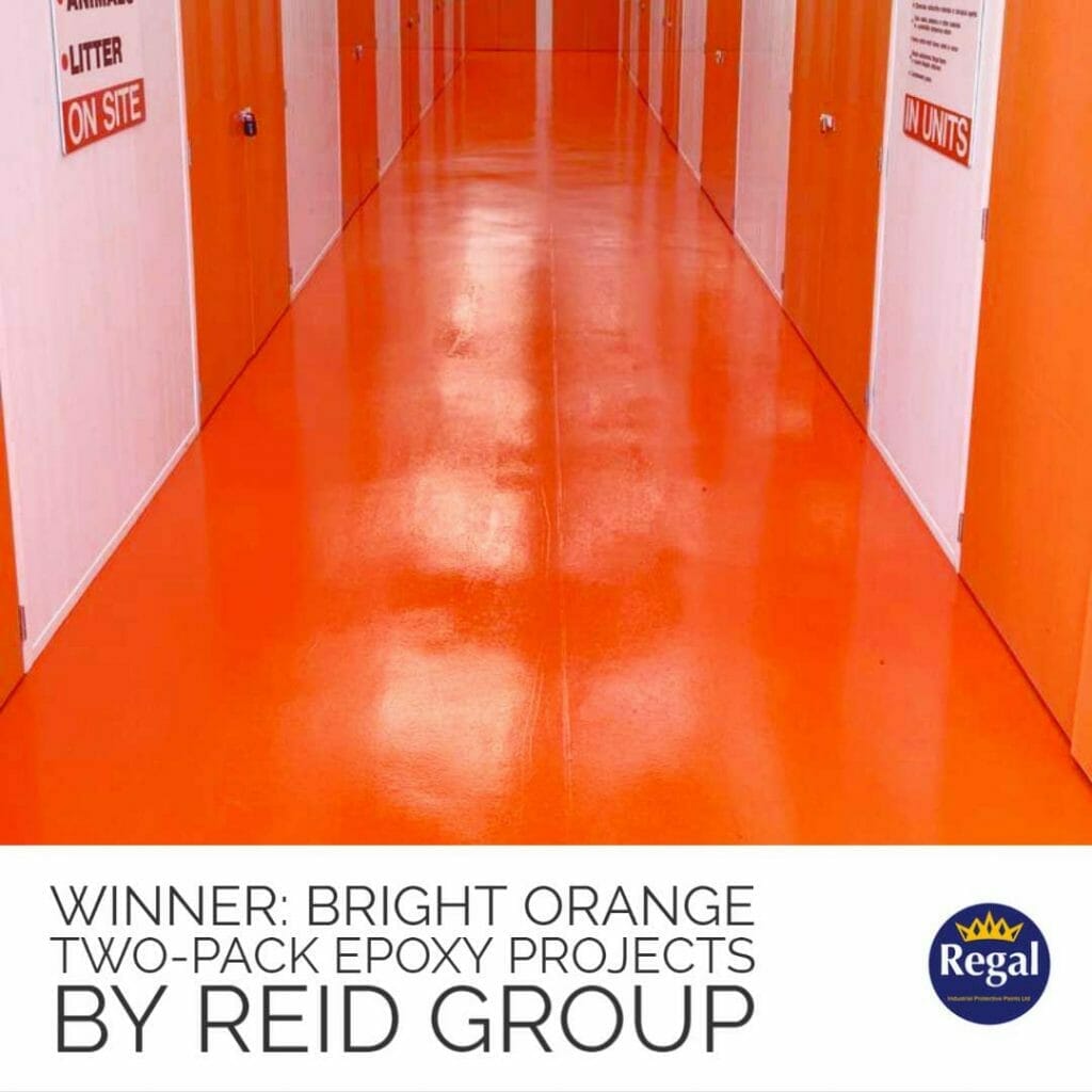 epoxy floor paint in orange