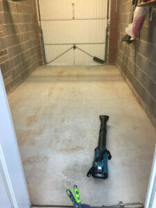 Anti-slip Quick Dry Concrete Floor Paint for our daughter’s garage floor - before