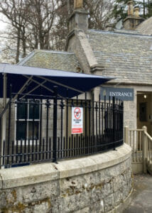 One coat black enamel to freshen up the Gates and railings at Balmoral Castle for the Queen's jubilee.