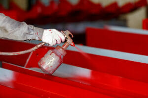 Single Pack Metal Paint - One Coat Steel Enamel spray in Red