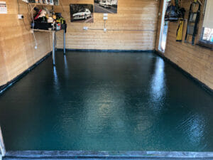 Green Two-Pack High Build Epoxy Garage Floor Paint