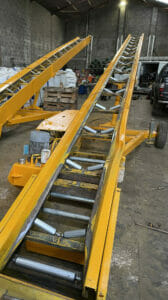 JCB Yellow elevator - after painting in JCB Yellow agricultural oxide