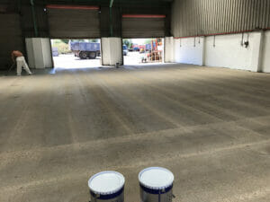 Quick Dry High Build Floor Paint - Floor ready for painting