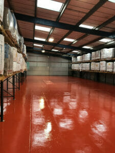 Red Oxide two pack epoxy floor sealer completed floor