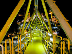 One Coat High Build Steel Enamel - Offhore Oil and gas platform at Gulf of Thailand, Power energy.